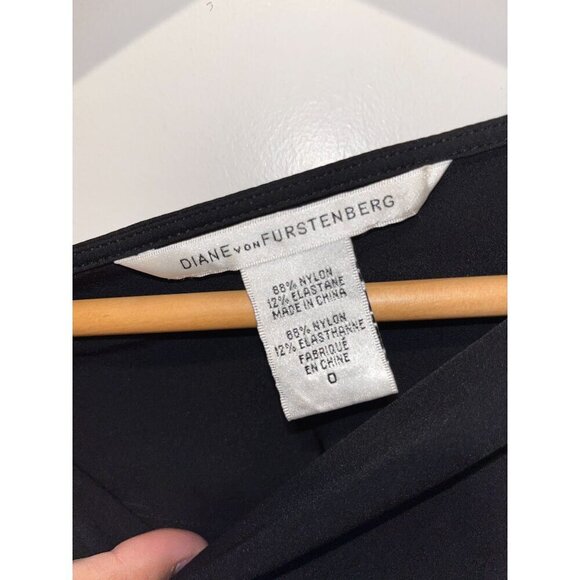 Diane Von Furstenberg Sleeveless Ruffle  Minimalist Mini Dress Women's Size 0 - Picture 7 of 11